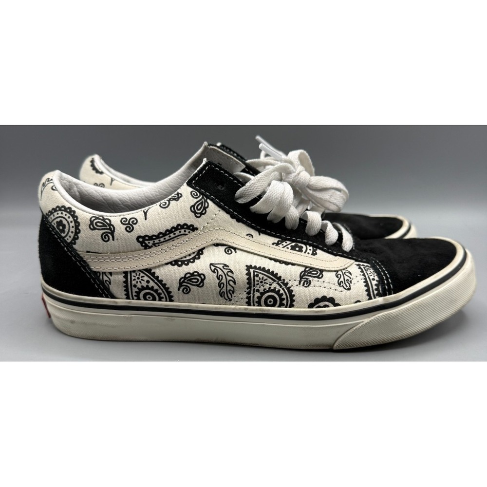 Vans Primavera Paisley Old Skool Shoes Mens 7.5/Womens 9 Black & Off White